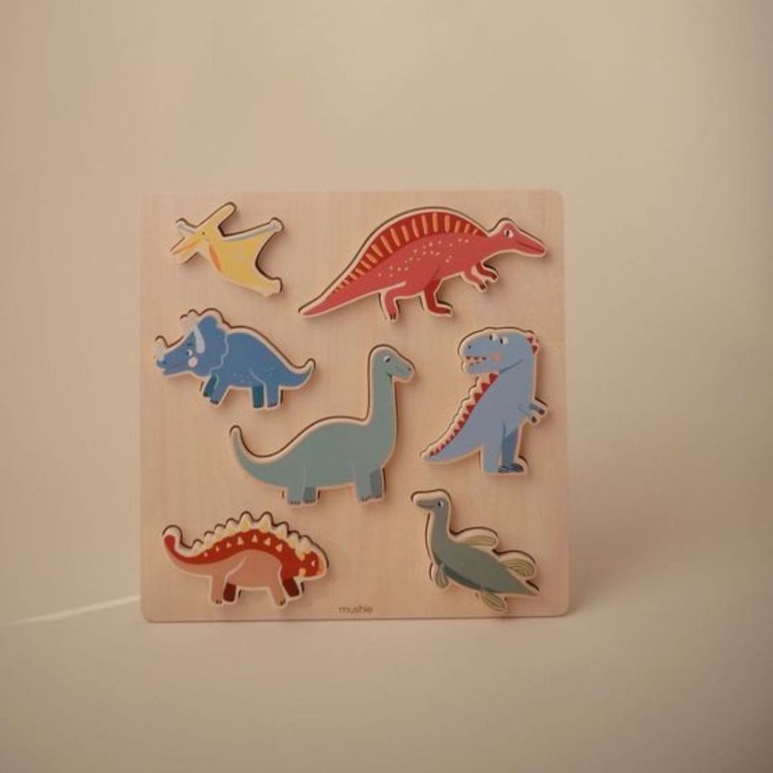 Puzzle en bois Dino (7 pièces) (Mushie) - Image 5