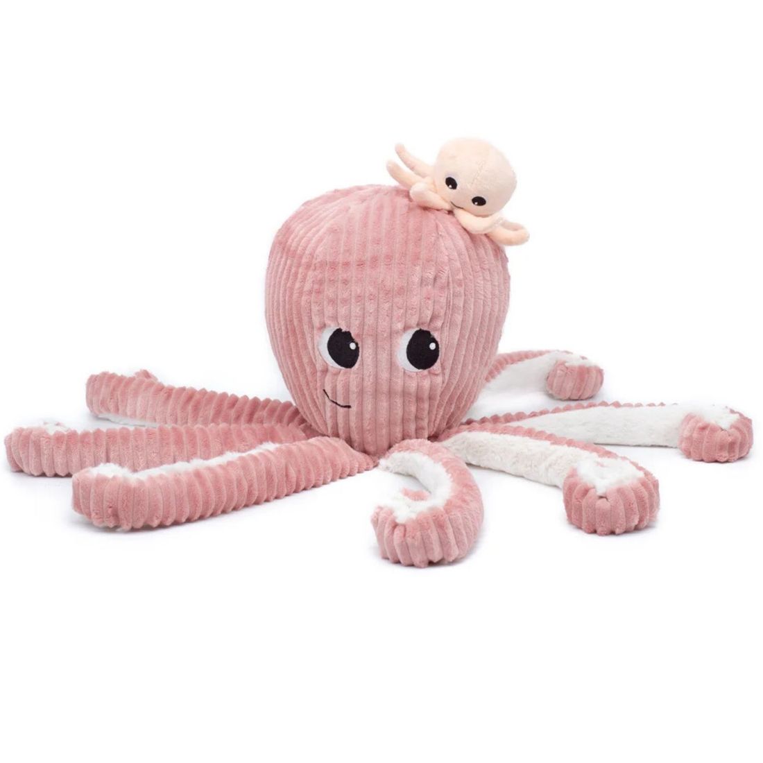Peluche Filou la pieuvre maman et bébé Les Ptipotos rose (Les Déglingos) - Couverture