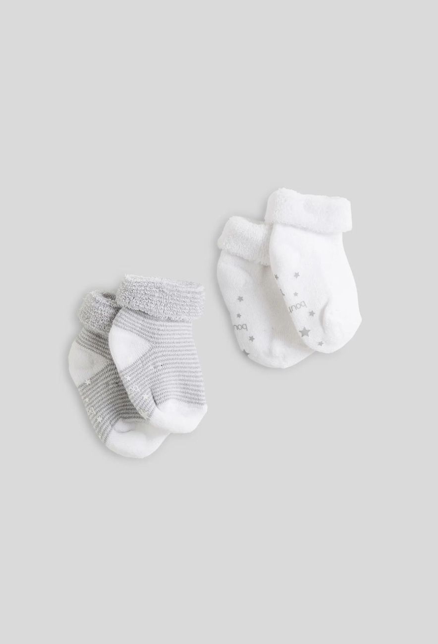 Lot de 2 paires de chaussettes bouclettes contenant du coton BIO GOTS (Bout'Chou) - Couverture