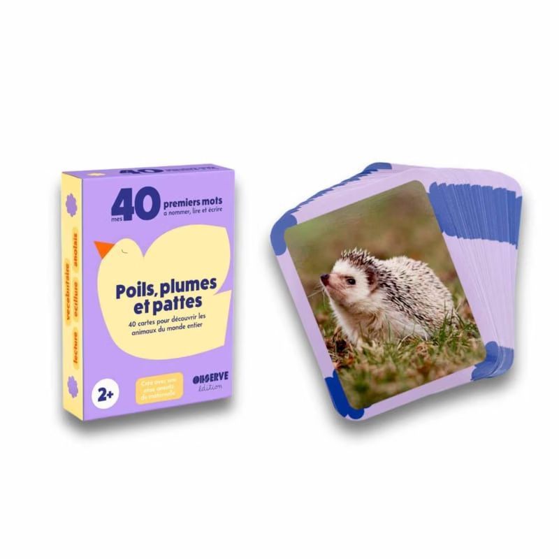 Mes 40 premiers mots: animaux (Observe Montessori) - Couverture