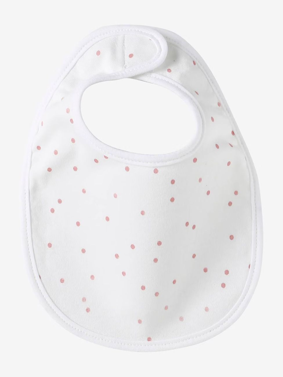 Lot 7 bavoirs naissance en coton bio* rose pâle (Vertbaudet) - Image 2