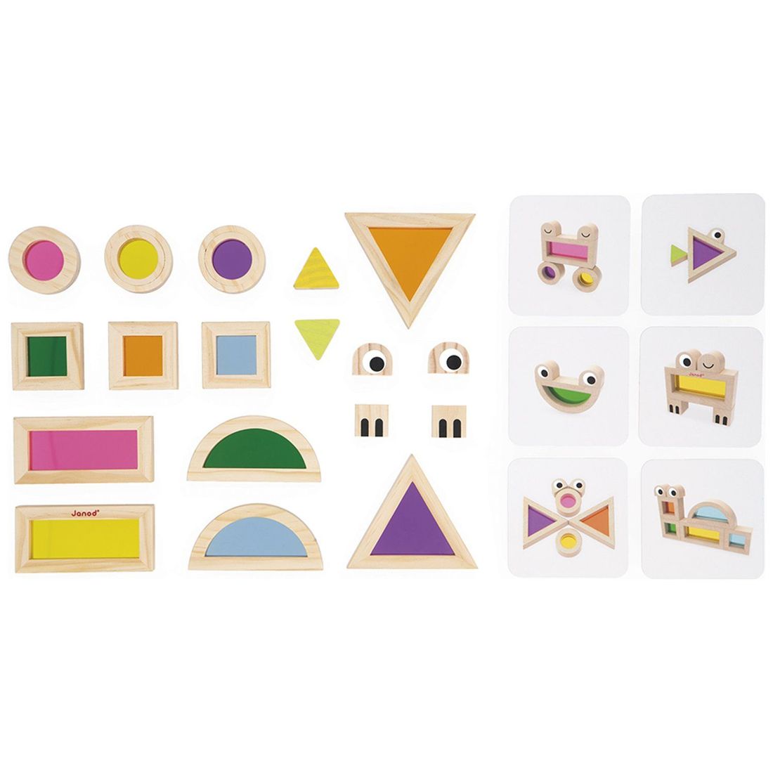 Jeu sensoriel Blocs translucides (18 pièces) (Janod) - Image 5