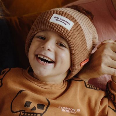Bonnet Color Block Coffee (2-5 ans) (Hello Hossy) - Image 3