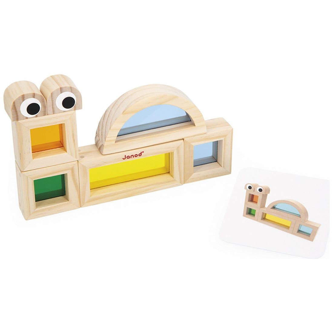 Jeu sensoriel Blocs translucides (18 pièces) (Janod) - Image 4
