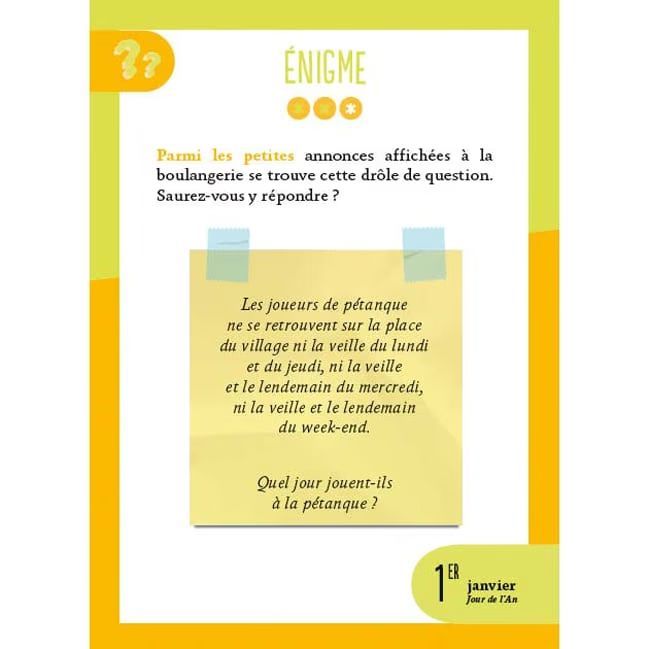 Calendrier des énigmes en 365 jours (Play Bac) - Image 1