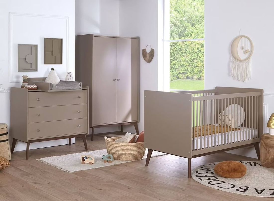 Lit Bébé Évolutif Gaïa Argile & Noyer (Chambrekids) - Image 3