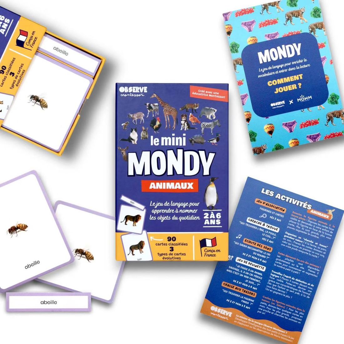 Mini-mondy - 90 Cartes Maison - Langage Animaux (Observe Montessori) - Image 3