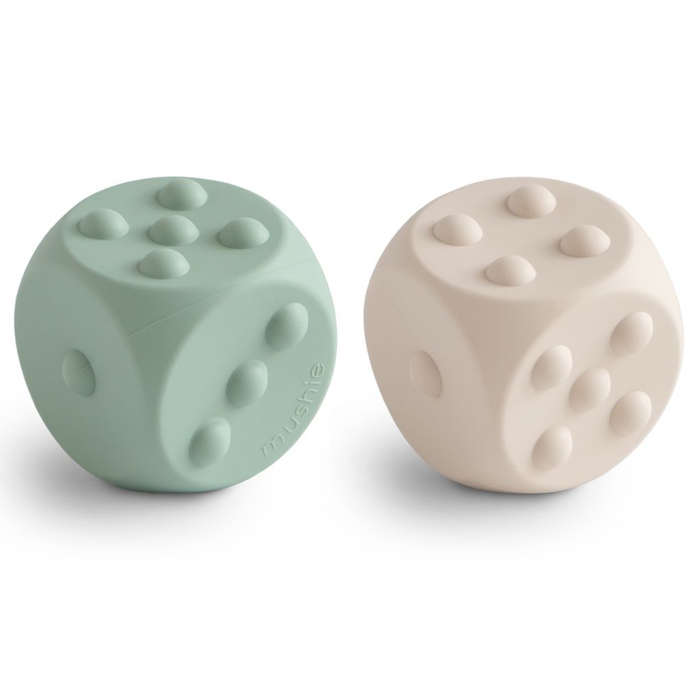 Lot de 2 balles sensorielles Cambridge blue-Shifting sands (Mushie) - Image 1