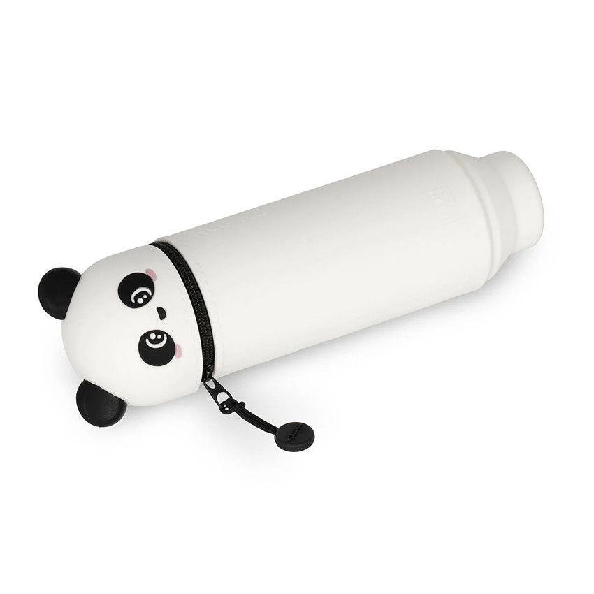 Trousse 2 en 1 en silicone Kawaii Panda - Blanc (LEGAMI) - Image 1