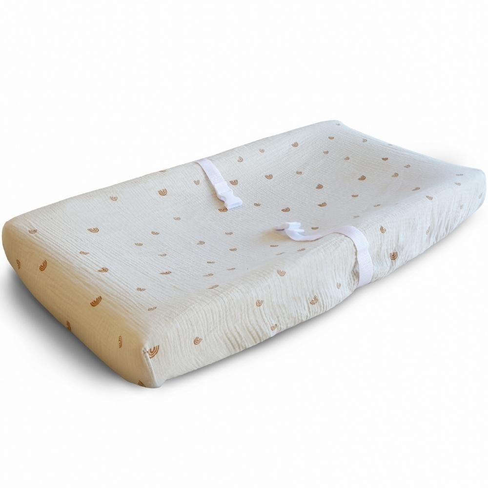 Housse de matelas à langer en coton bio Rainbows (72 x 48 cm) (Mushie) - Image 7