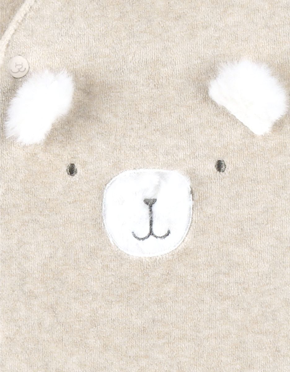 Pyjama en velours beige brodé – Orso (Noukie's) - Image 3