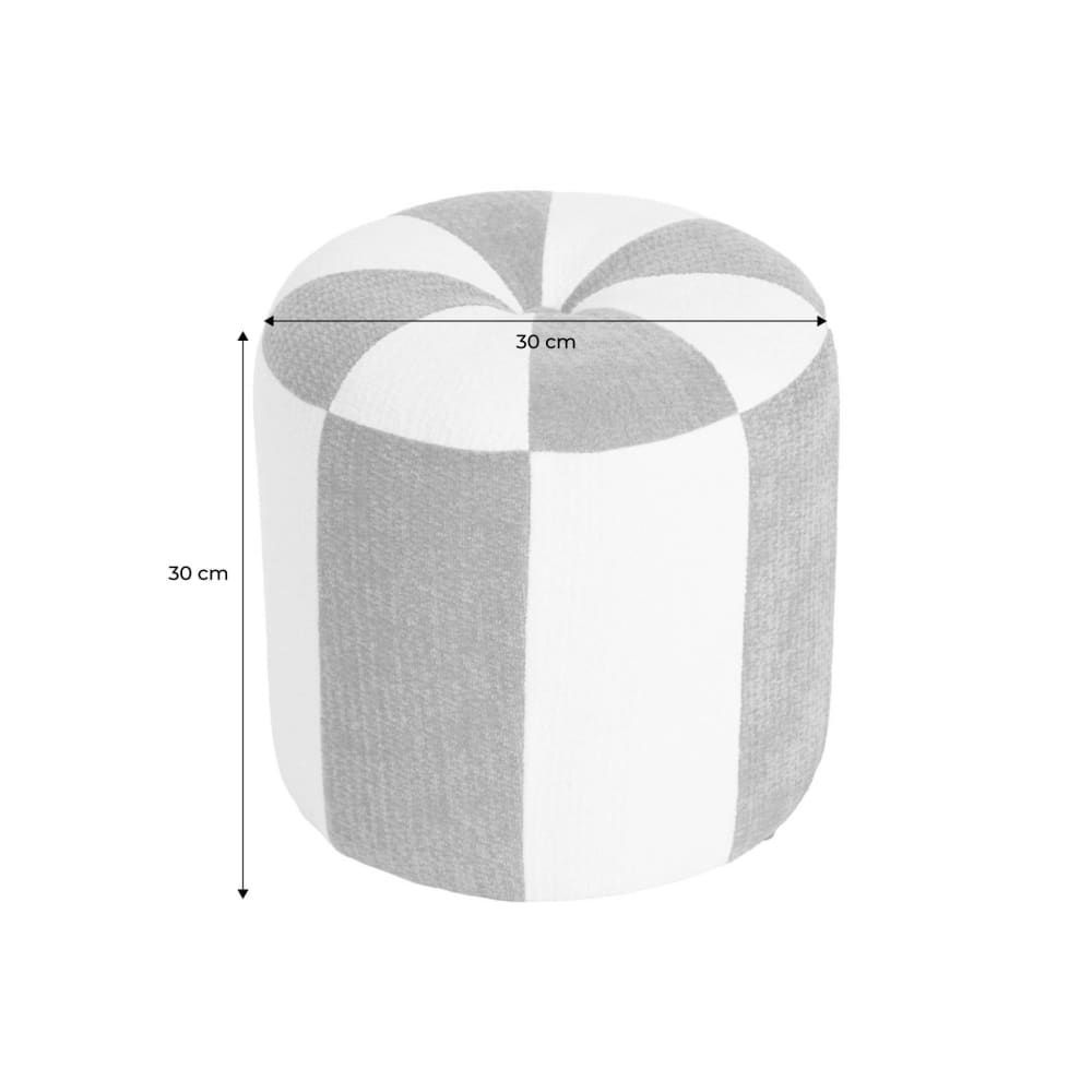 Pouf enfant tissu chenille thème cirque jaune (sweeek) - Image 1
