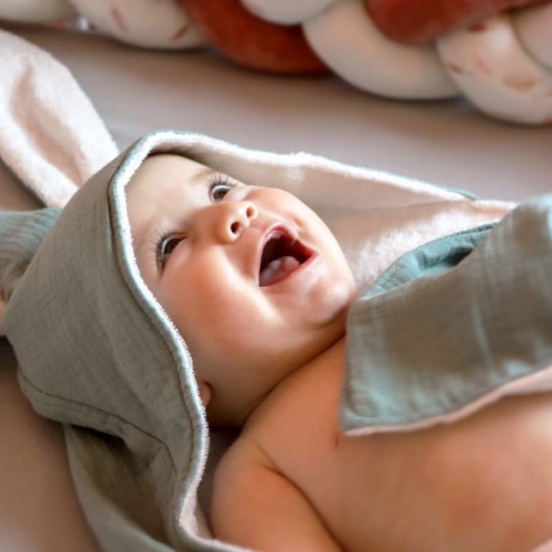 Cape, sortie de bain - 100 x 100 cm (Monsieur Bébé) - Couverture