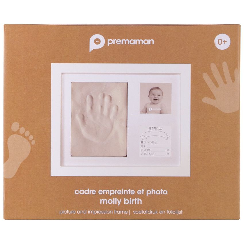 Cadre empreinte avec 2 photos - Blanc (Prémaman) - Couverture
