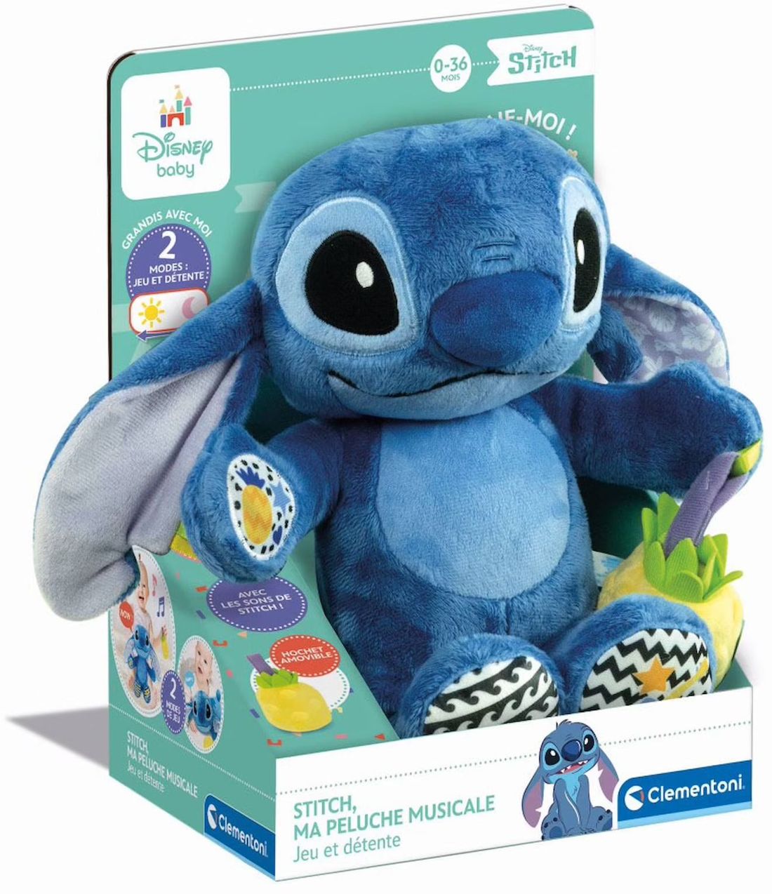 Peluche Musicale Stitch Bleu (Clementoni) - Couverture