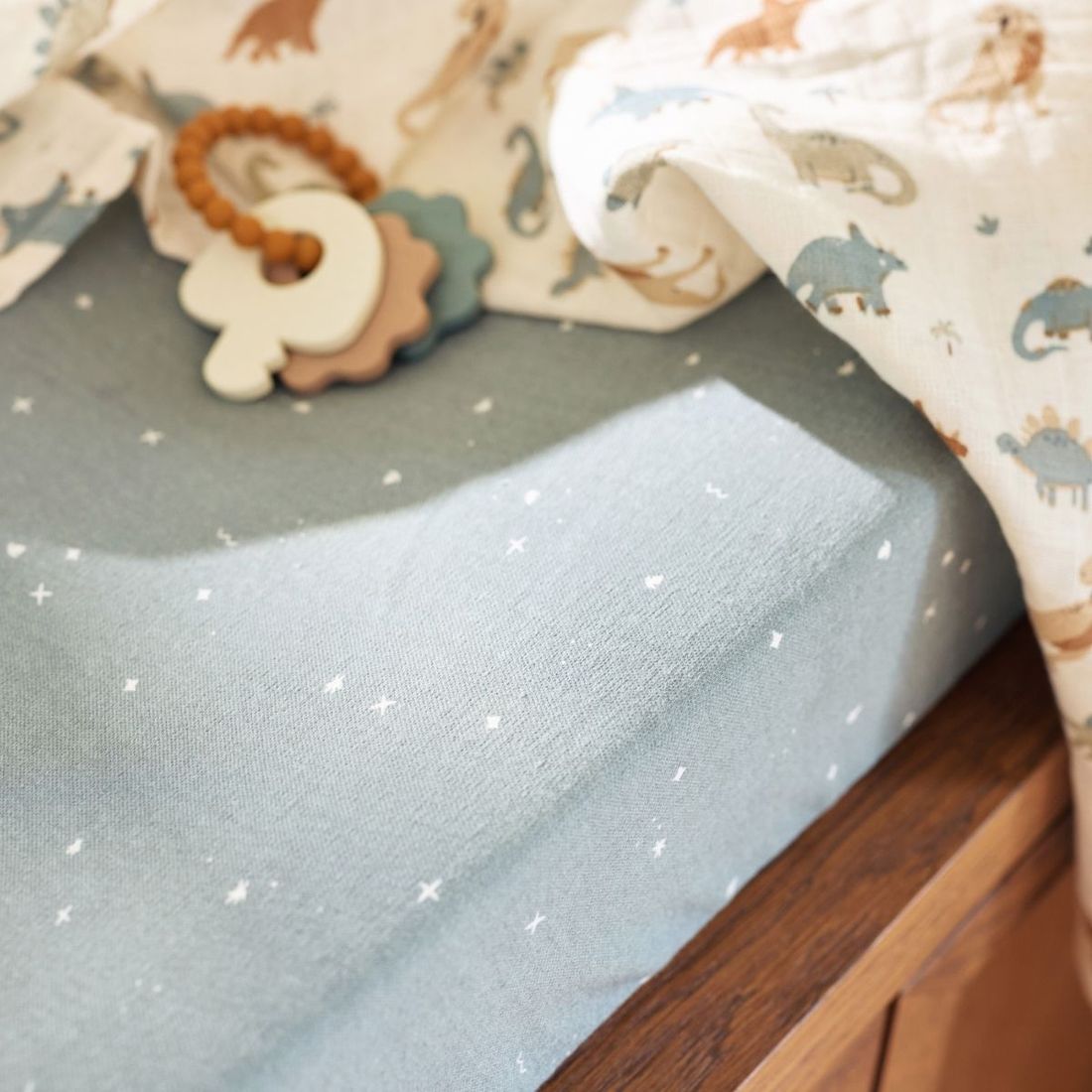 Lot de 3 langes en coton Roarsome (70 x 70 cm) (Jollein) - Image 3