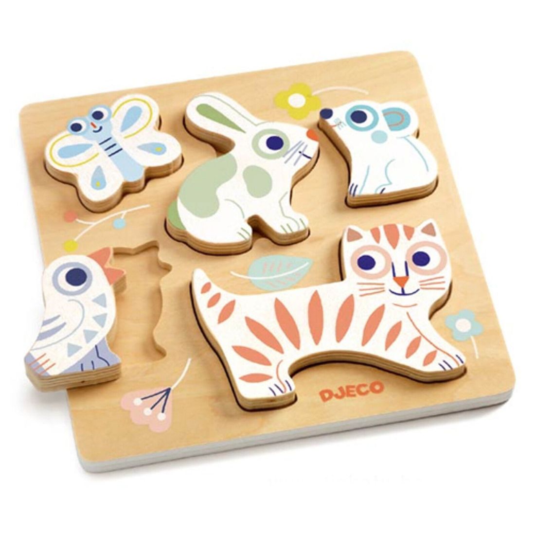 Puzzle Encastrable Babyanimali (Djeco) - Image 1