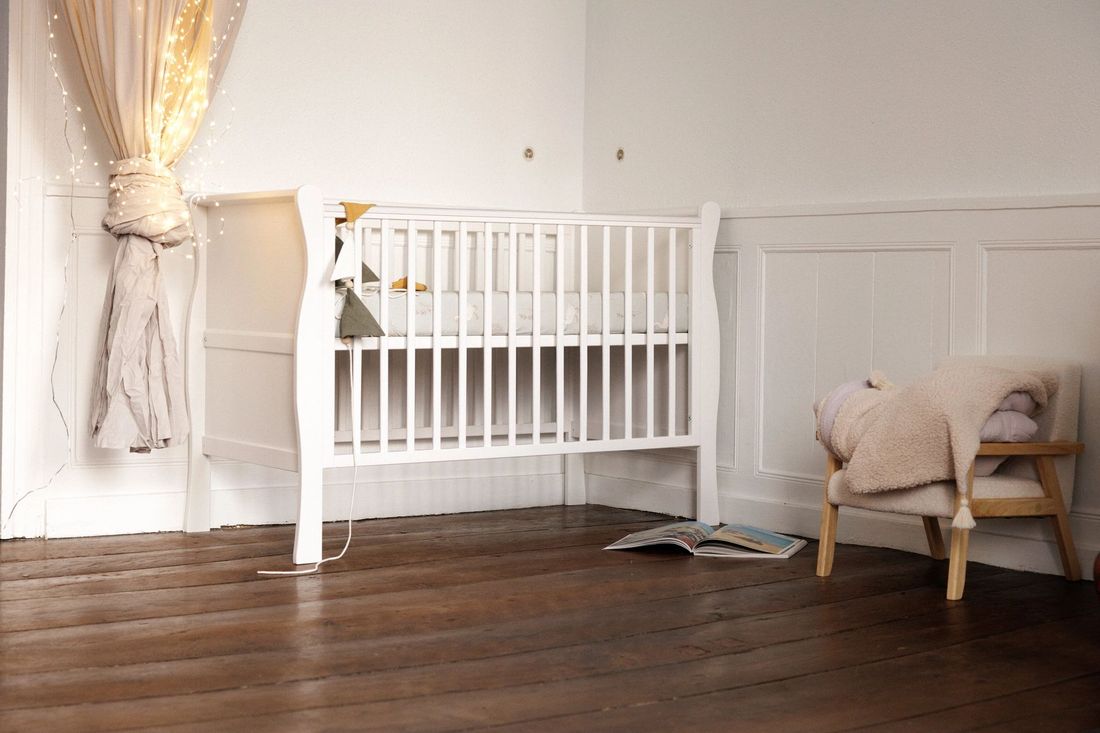 - Lit Bébé Stella 60x120 cm - Blanc - Blanc (Mon Lit Cabane) - Image 3