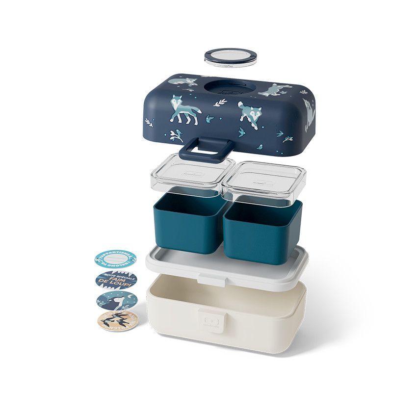 Lunchbox 800ml Tresor wolf bleu - Bleu (Monbento) - Image 2