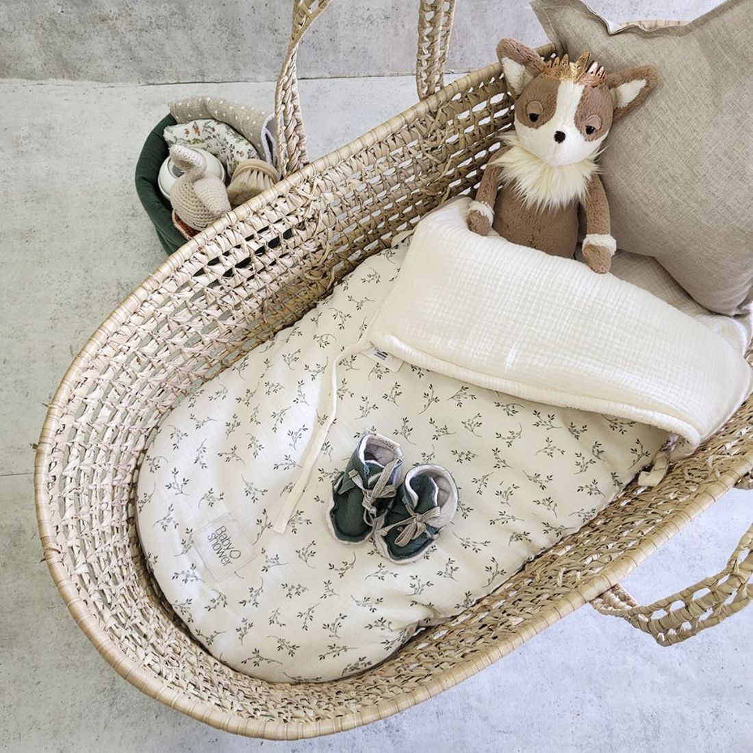 Nid d'ange passe sangle Comfort Nest Olive Bloom (Babyshower) - Image 2