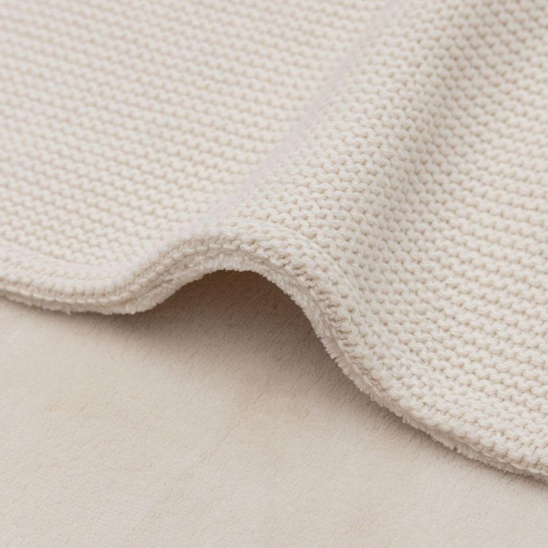 Couverture en polaire Basic Knit Oatmeal (75 x 100 cm) (Jollein) - Image 8