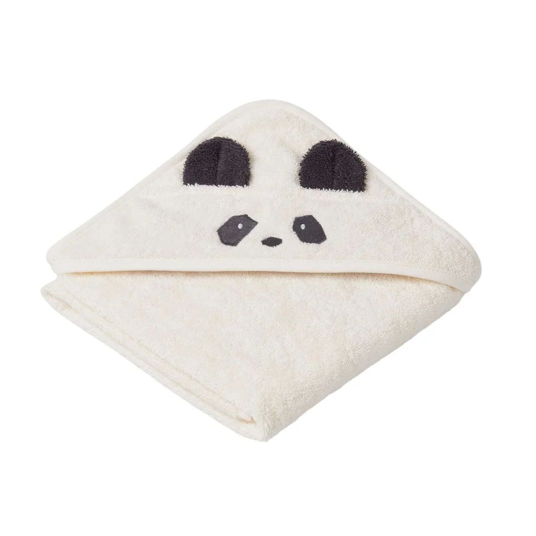 Serviette Junior à Capuche Augusta - Panda creme de la creme (Liewood) - Image 1
