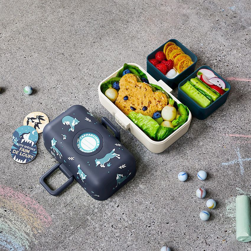 Lunchbox 800ml Tresor wolf bleu - Bleu (Monbento) - Image 4