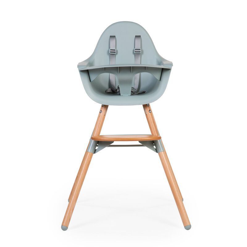 Evolu Chaise Haute - Réglable En Hauteur (50-75 Cm/*90 Cm) - Naturel Menthe (Childhome) - Couverture
