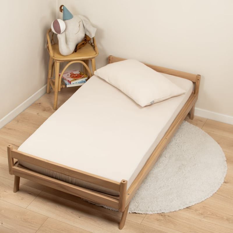 Drap housse gaze de coton uni - 60x120 (Sevira Kids) - Image 2