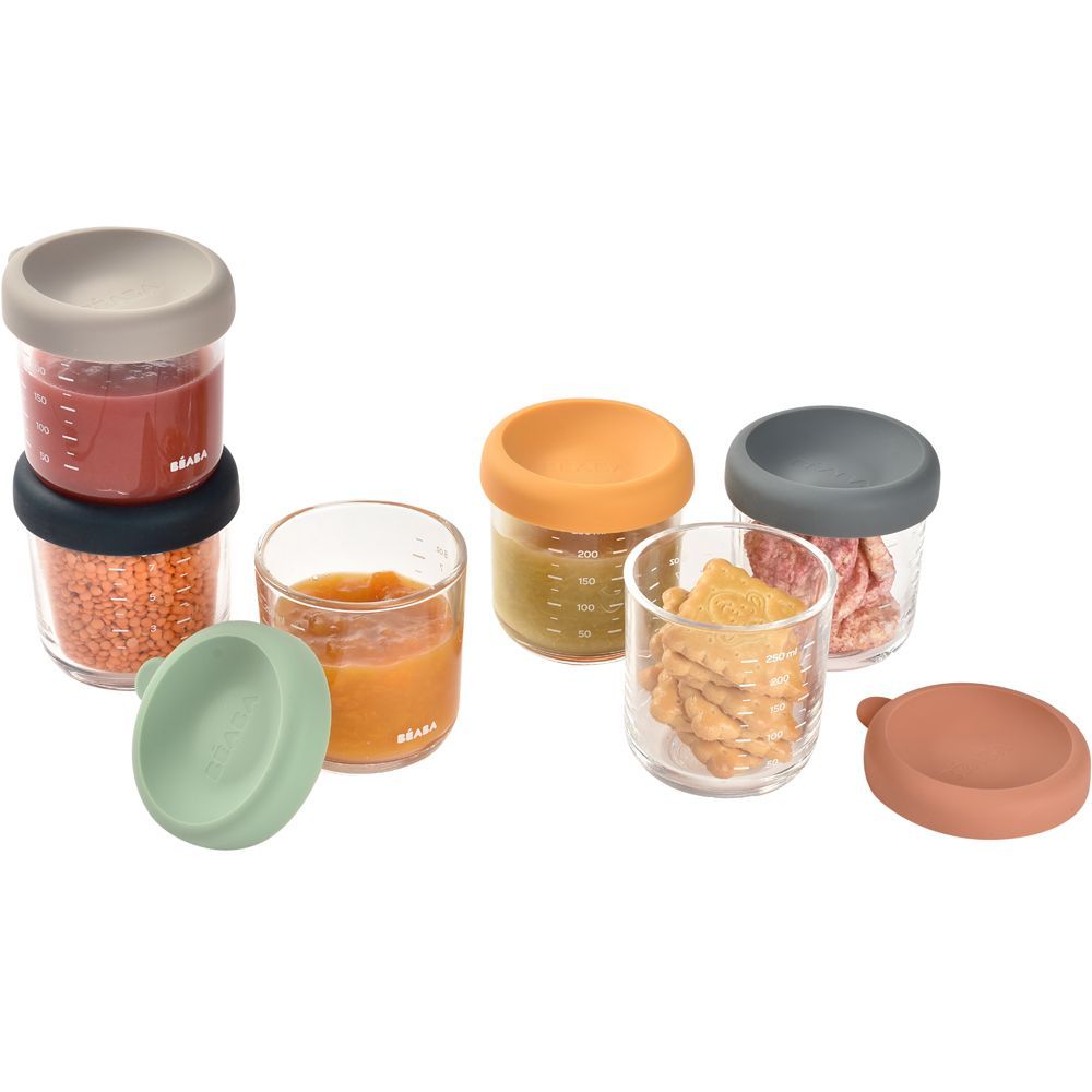 Coffret 6 portions verre sunrise color mix (250 ml) (Béaba) - Image 9