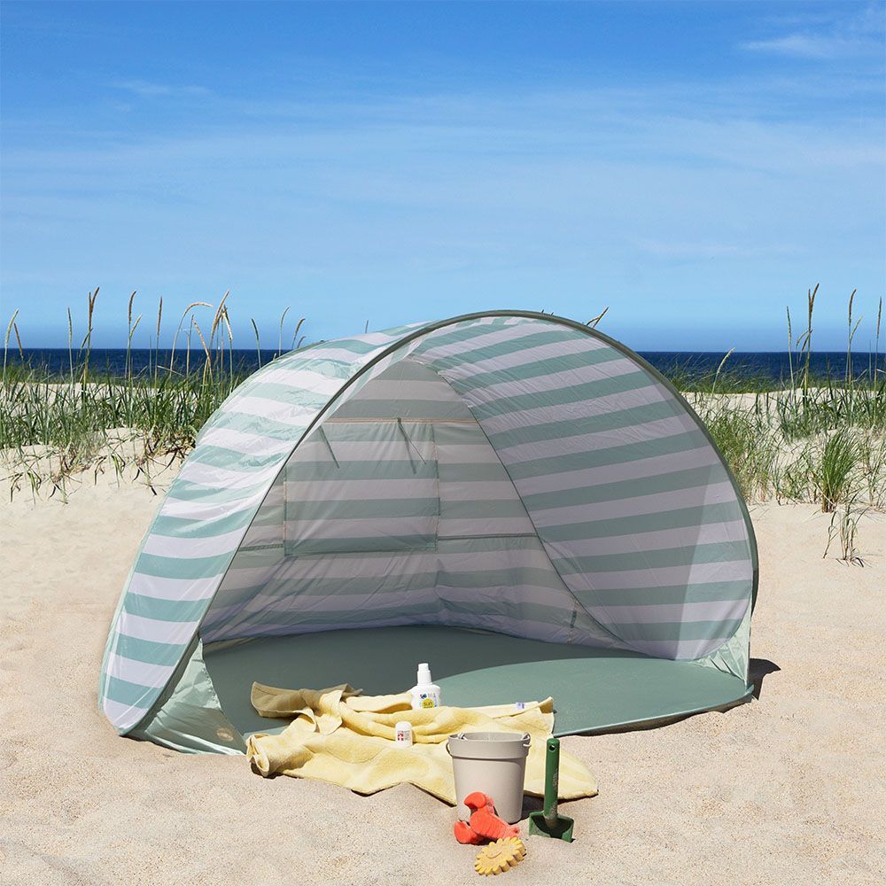 Petite Amélie | Tente pop-up Cannes | Protection solaire UPF 40+ | Vert menthe | 1 personne | Tente de plage pliante avec sac de transport (Petite Amélie) - Couverture