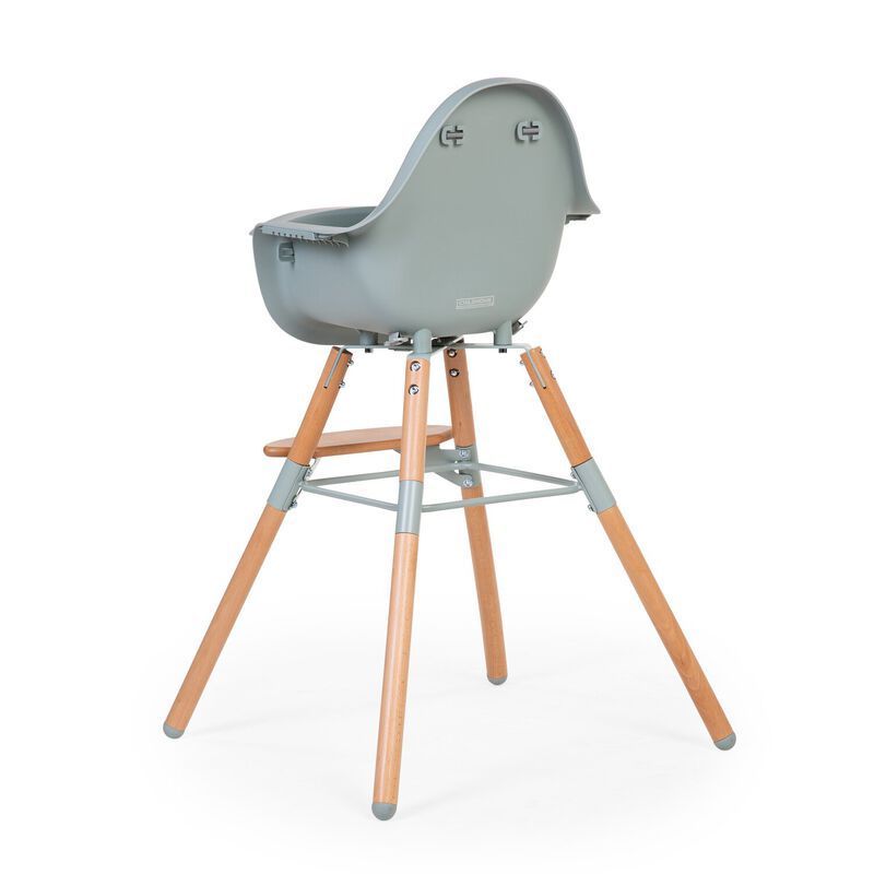 Evolu Chaise Haute - Réglable En Hauteur (50-75 Cm/*90 Cm) - Naturel Menthe (Childhome) - Image 5
