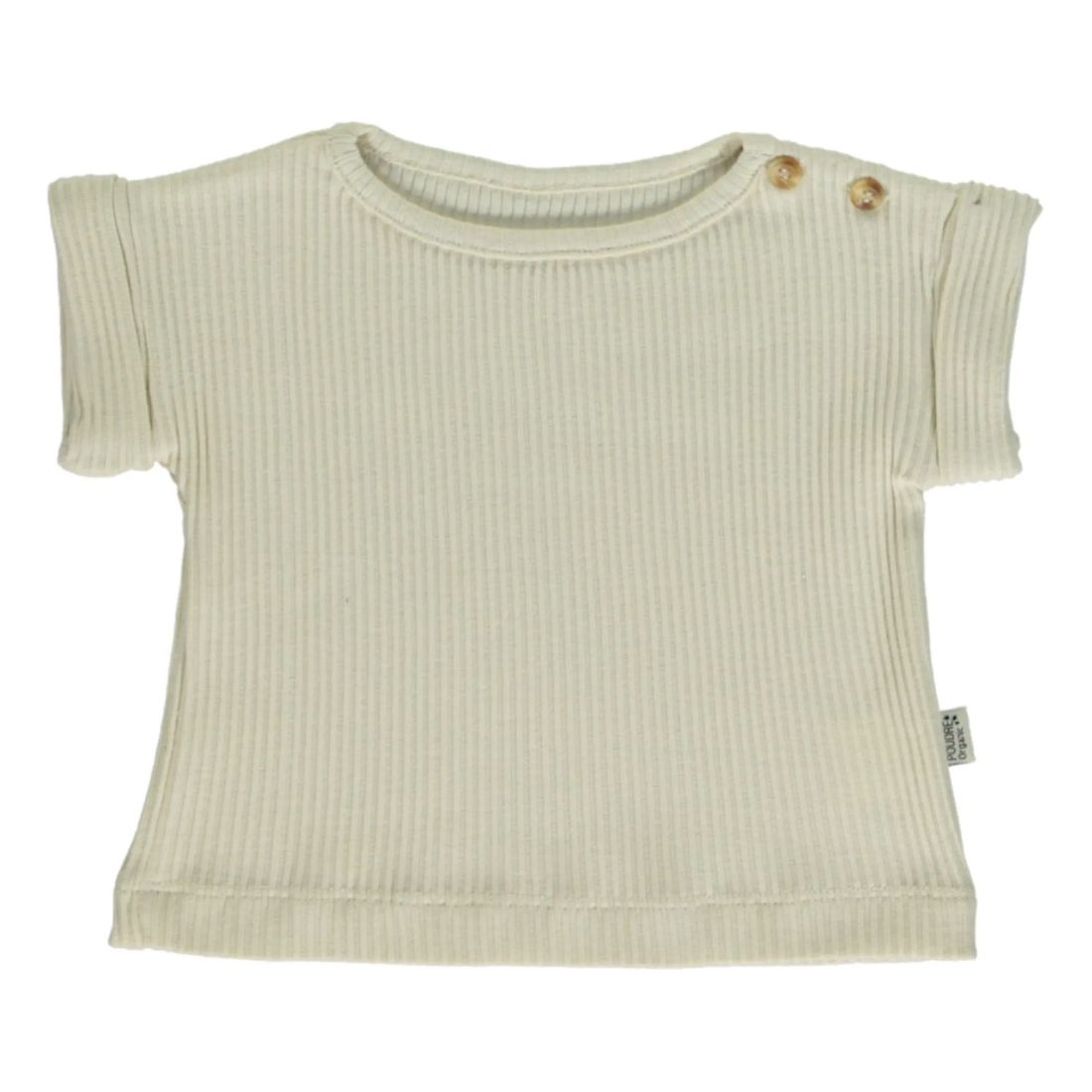 Poudre Organic - T-Shirt Coton Bio Côtelé Bourrache (Poudre Organic) - Image 1