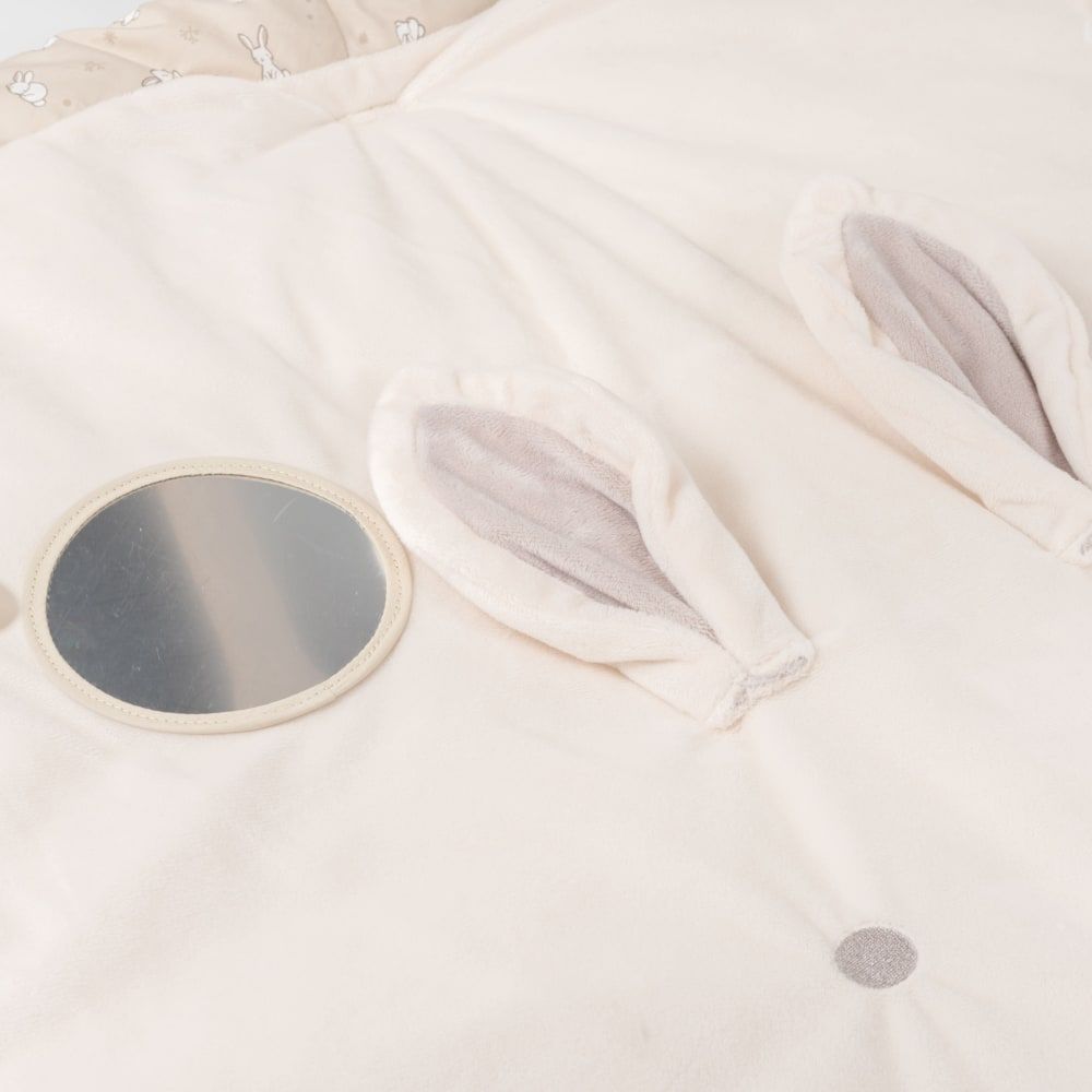 Tapis d'éveil bébé rond écru, blanc et taupe D90 (Maisons du Monde) - Image 5
