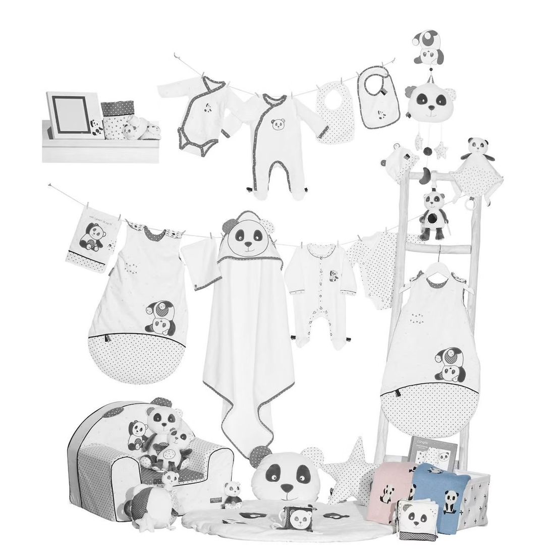Cube D'activités En Velours - Chao Chao Gris (Sauthon) - Image 2