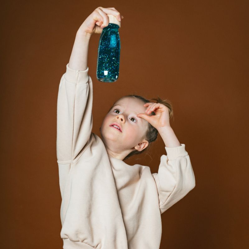 Bouteille sensorielle Float Turquoise (Petit Boum) - Image 3