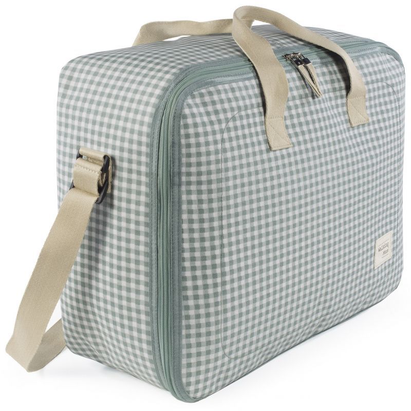 Valise de maternité I love vichy vert (Walking Mum) - Image 4