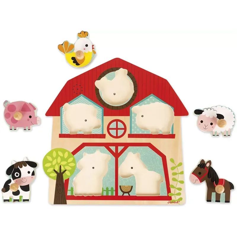 Puzzle sonore les copains de la ferme (Janod) - Image 2