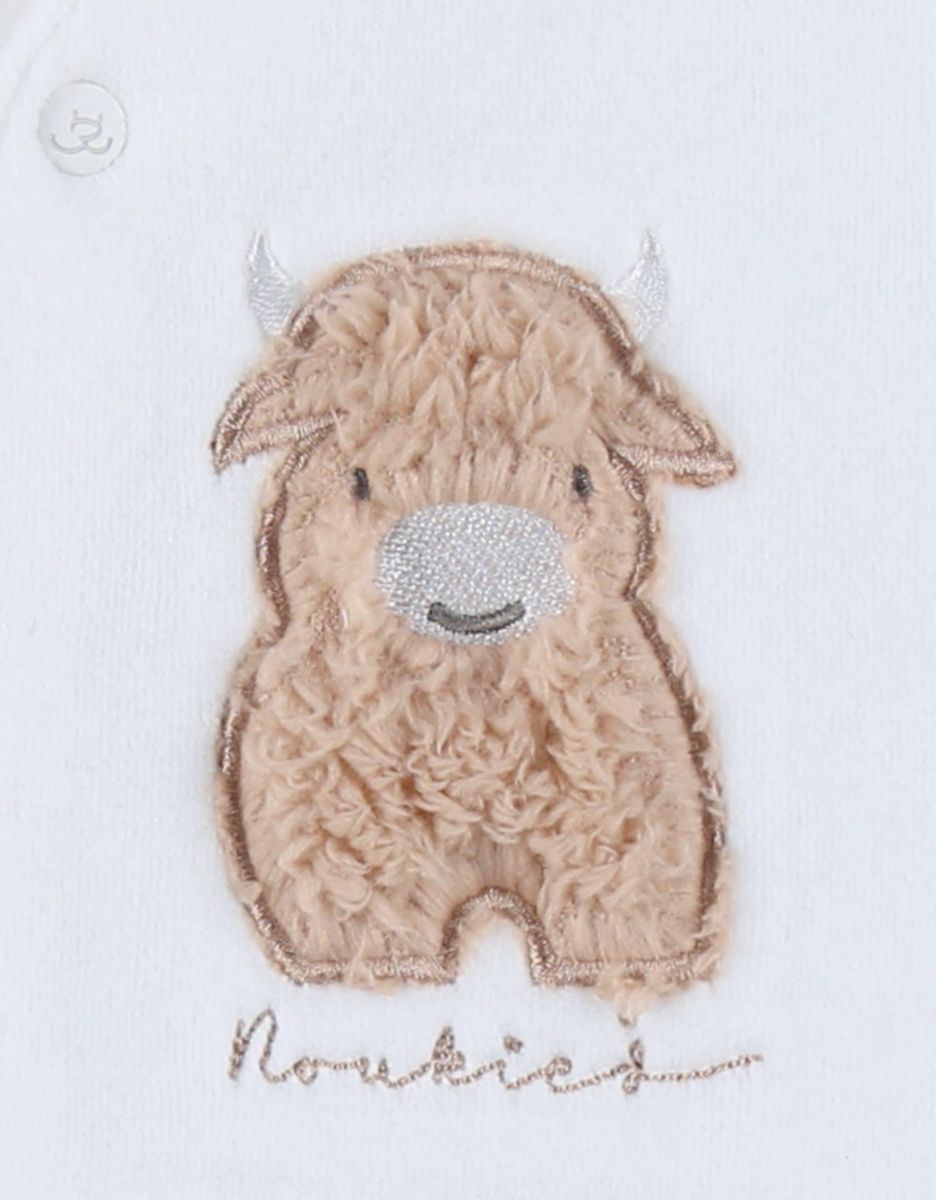 Pyjama en velours blanc brodé – Fluffy (Noukie's) - Image 4