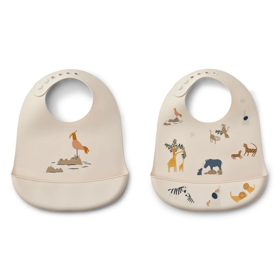 Lot de 2 bavoirs en silicone Tilda - All together / Sandy (Liewood) - Couverture