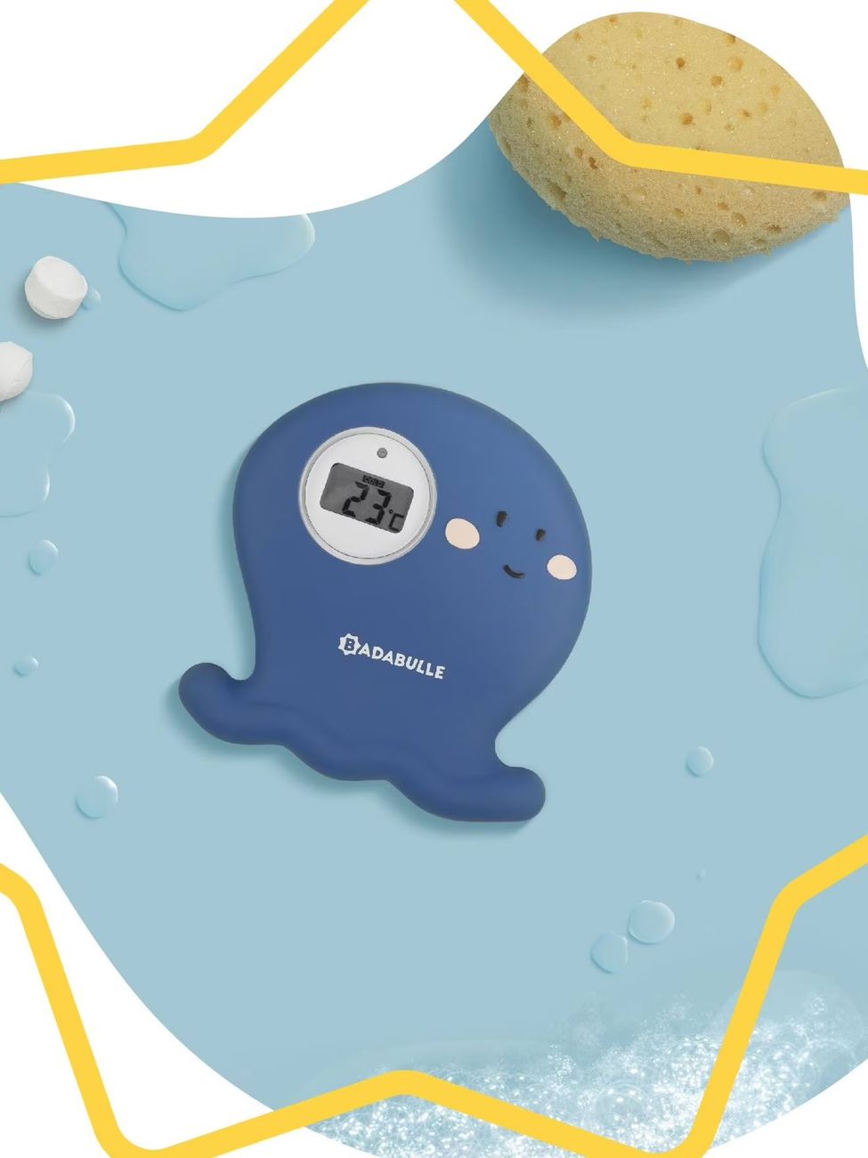 Thermomètre de bain et d'ambiance Poulpe bleu (Badabulle) - Image 1