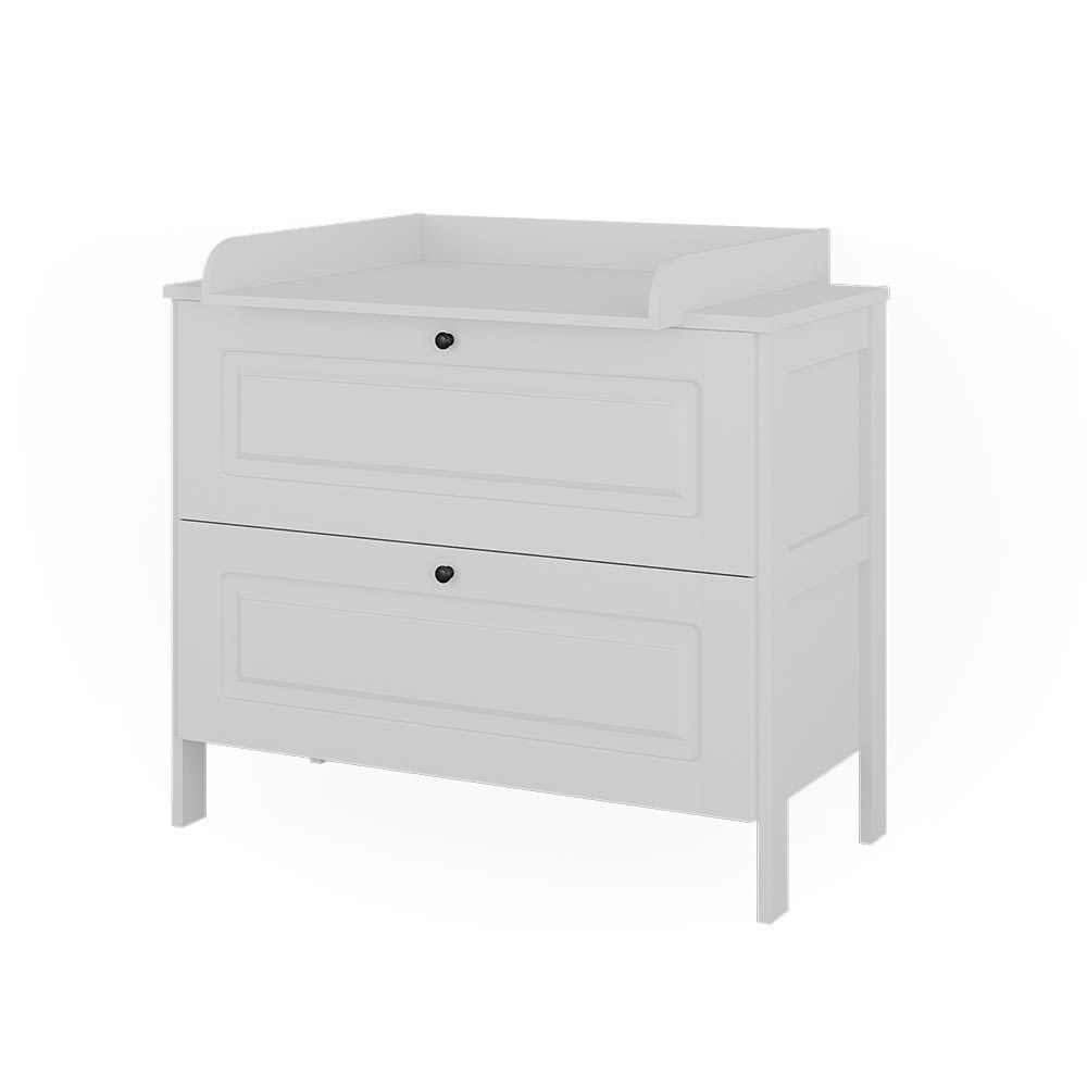 Table à langer avec 2 tiroirs, blanc 108 x 98cm (VitaliSpa®) - Couverture