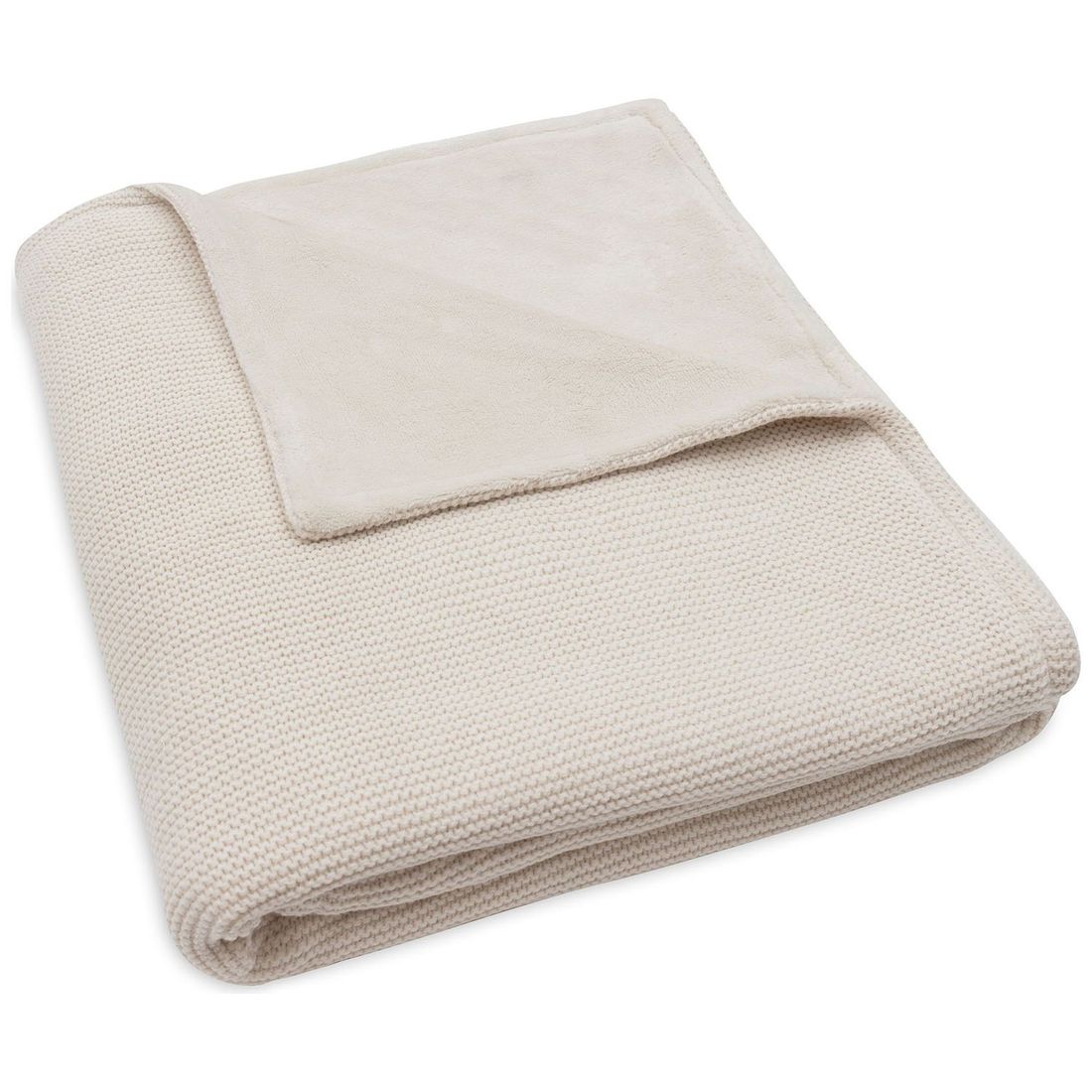 Couverture en polaire Basic Knit Oatmeal (100 x 150 cm) (Jollein) - Couverture