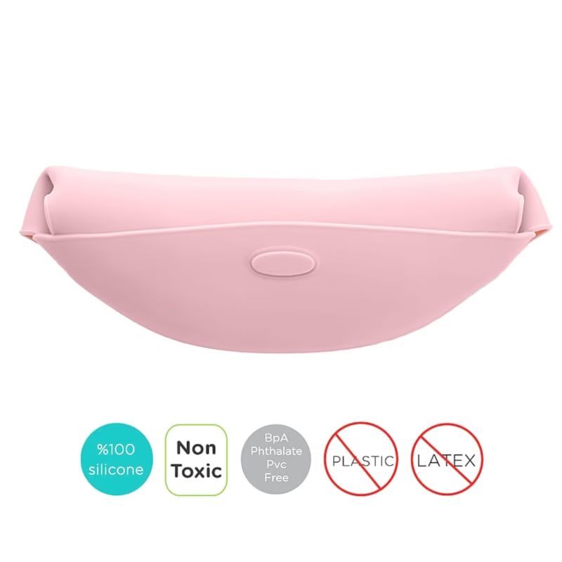 Bavoir récupérateur silicone rose 6 (Minikoioi) - Image 3