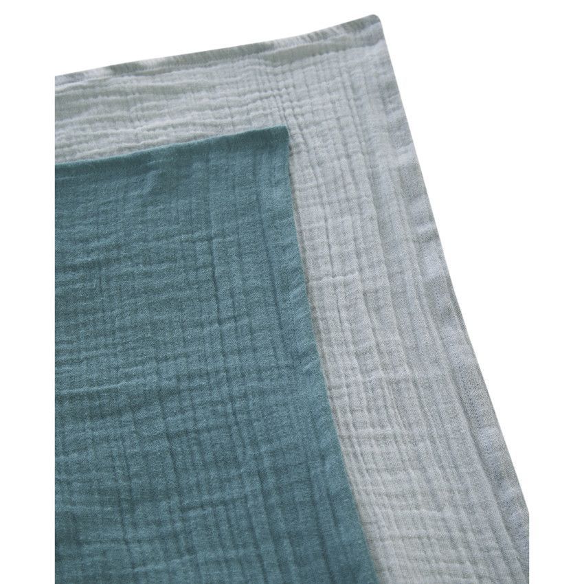 Lot de 6 langes en coton 70 x 70 cm - Vert (Prémaman) - Image 1