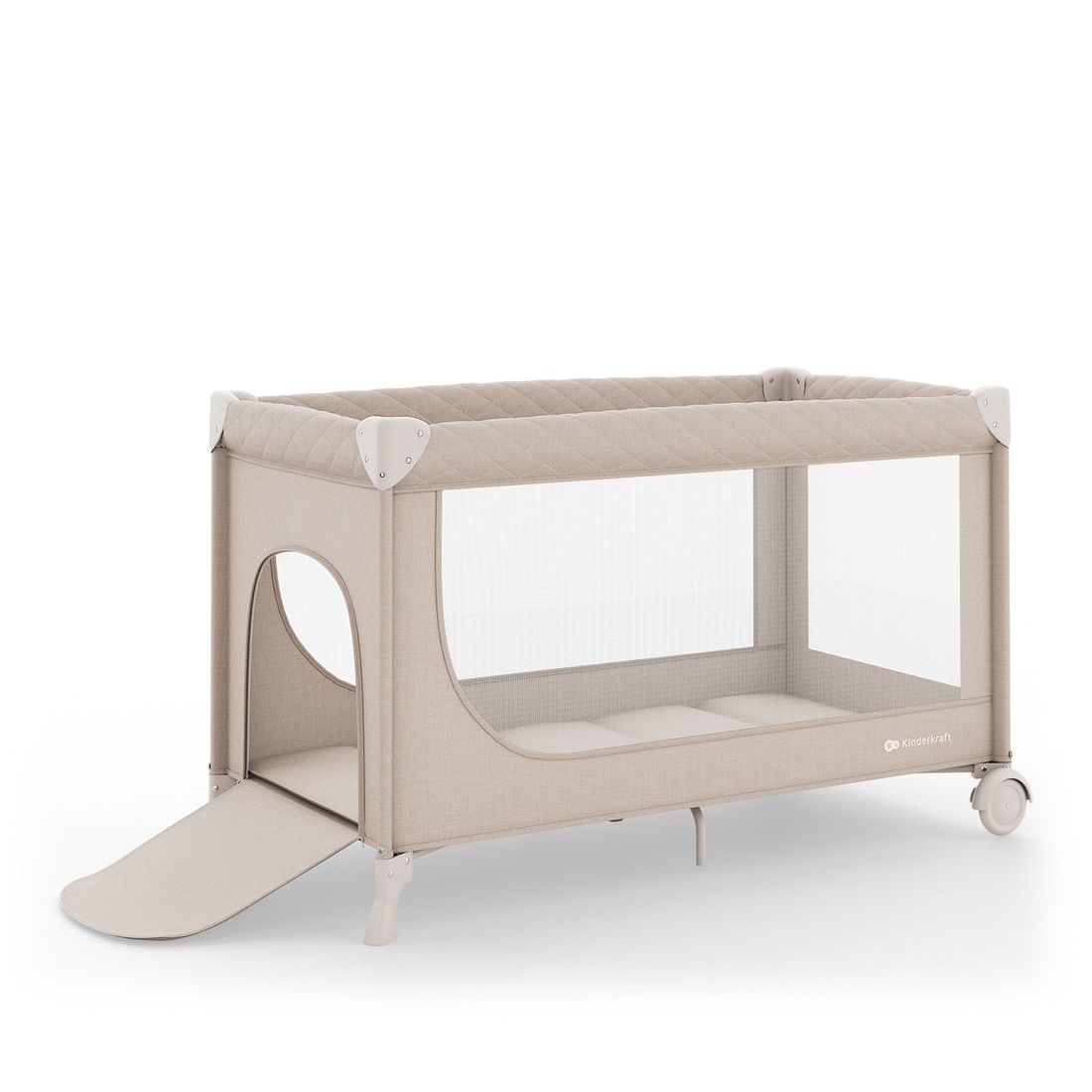 Lit bébé et lit de voyage 2 en 1 LEODY UP beige (Kinderkraft) - Image 4