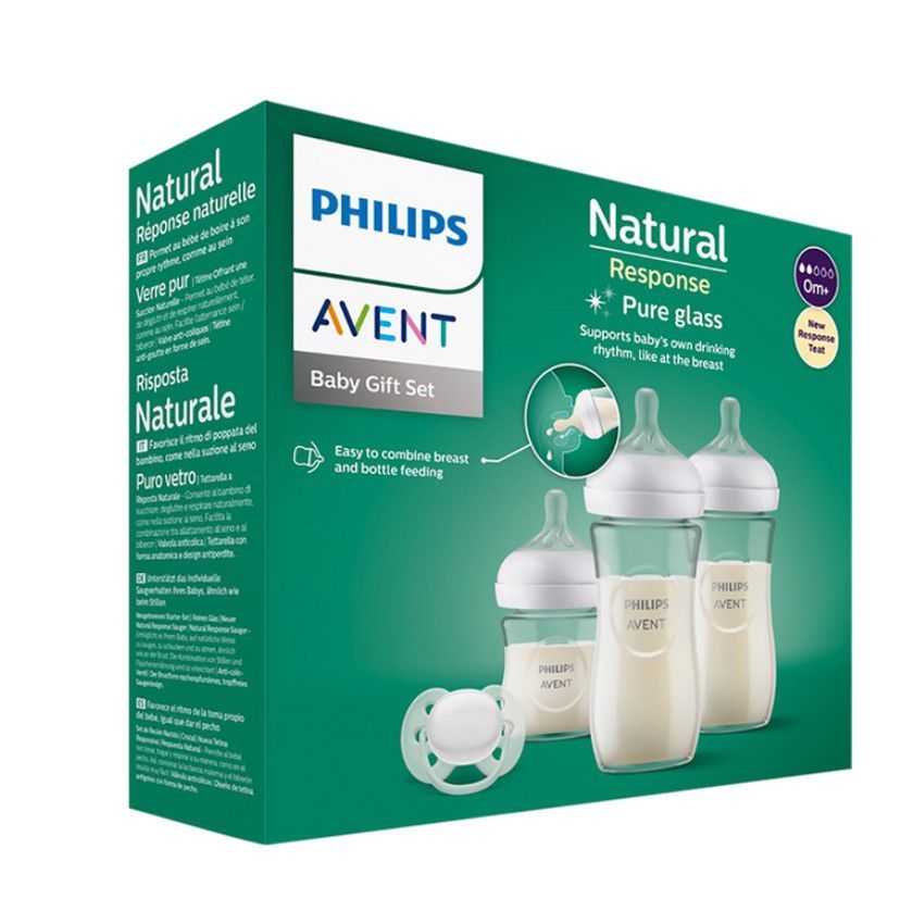 Biberon Kit Nouveau-né en Verre Natural Response 3.0 - Transparent (Avent) - Image 3