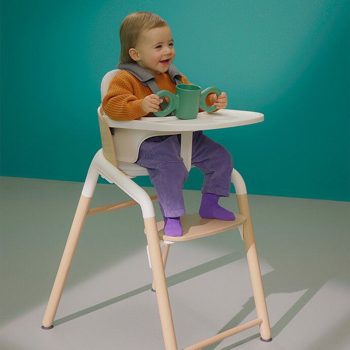 Pack Chaise Haute Bugaboo Giraffe + Babyset + Tablette - Bois Neutre et Blanc (Bugaboo) - Image 5