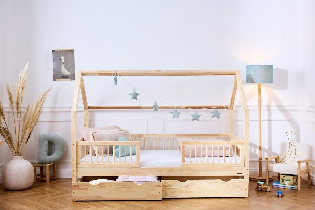 - Lit Cabane B Premium 20cm 90x190 cm - Bois Naturel (Mon Lit Cabane) - Image 7