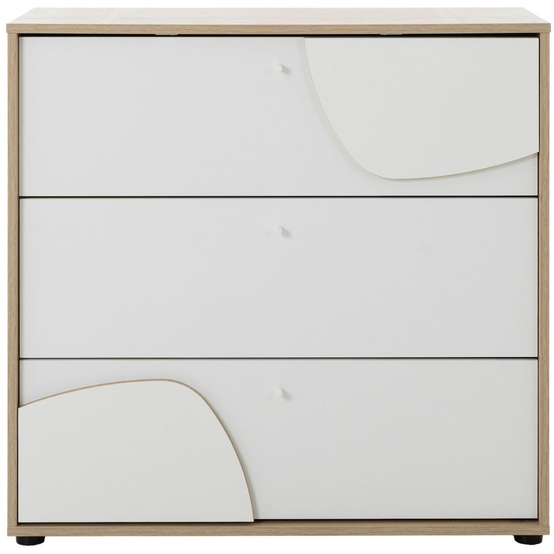 Duo Lit 60x120 cm et Commode 3 tiroirs Châtaignier naturel Basile (Galipette) - Image 7